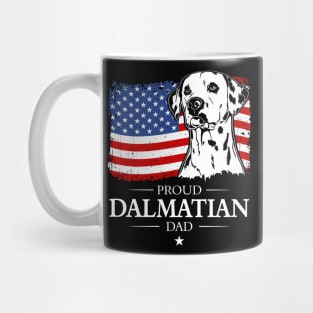 Proud Dalmatian Dad American Flag patriotic dog Mug